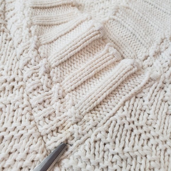 Vintage Cream V-Neck Sweater - Picture 11 of 15